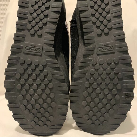 Coach Black & Gray Suede & Fabric High Top Snow Boots - Picture 12 of 14